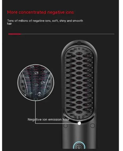 Travel‑Friendly Mini Hair Straightener  Portable Wireless Flat Iron with Fast Heating