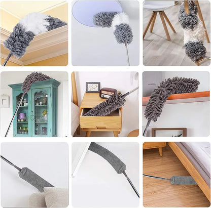 Microfiber Duster Set with Extension Pole 4pcs Kit for Home, Office & Car Cleaning