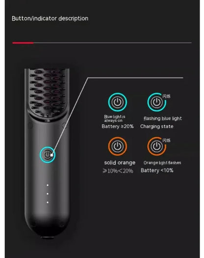 Travel‑Friendly Mini Hair Straightener  Portable Wireless Flat Iron with Fast Heating