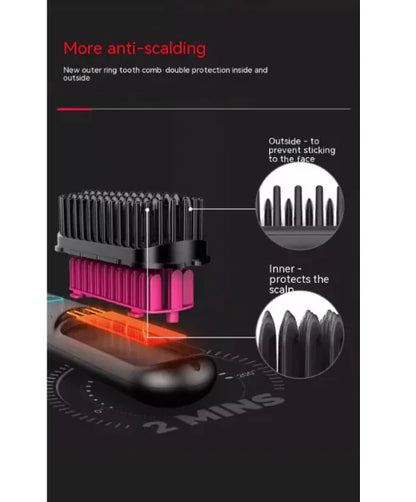 Travel‑Friendly Mini Hair Straightener  Portable Wireless Flat Iron with Fast Heating