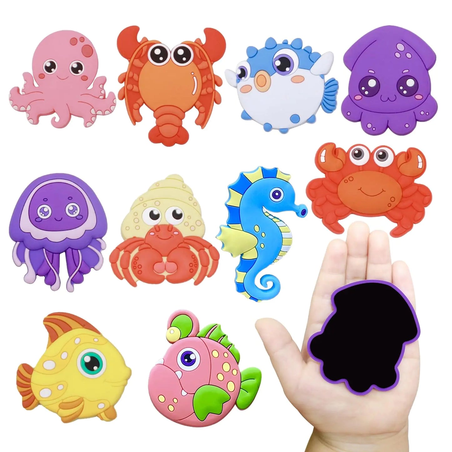 SUPINEEDO Fridge Magnet for Toddlers Rubber Cute Animal Magnets for BabyRefrigerator Magnets for Toddlers Educational Learning Toy Gift Whiteboard